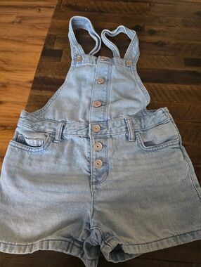 Place Light Blue Denim  Girls Short Overalls